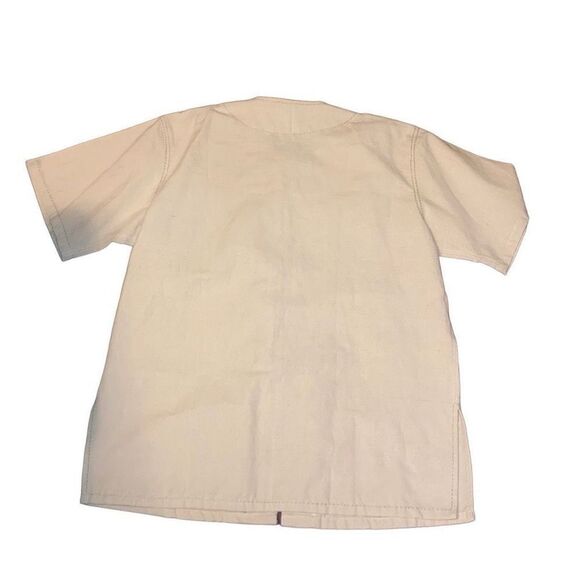 Vintage Handmade Men’s Sz XL Asian Short Sleeve Linen Shirt Jacket Thin Tai Chi - Picture 2 of 4